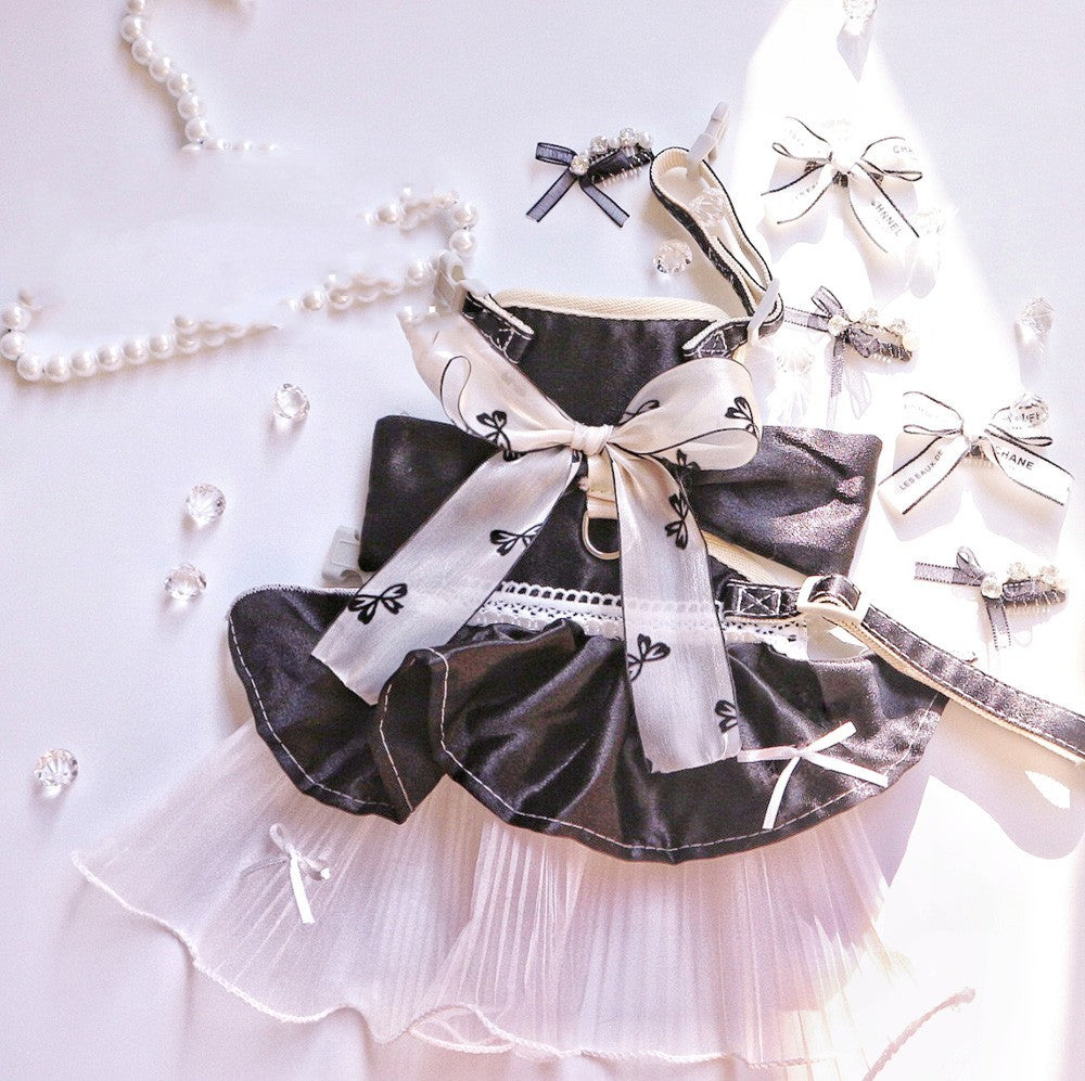 Discover the Bowknot Pet Traction Rope Dress